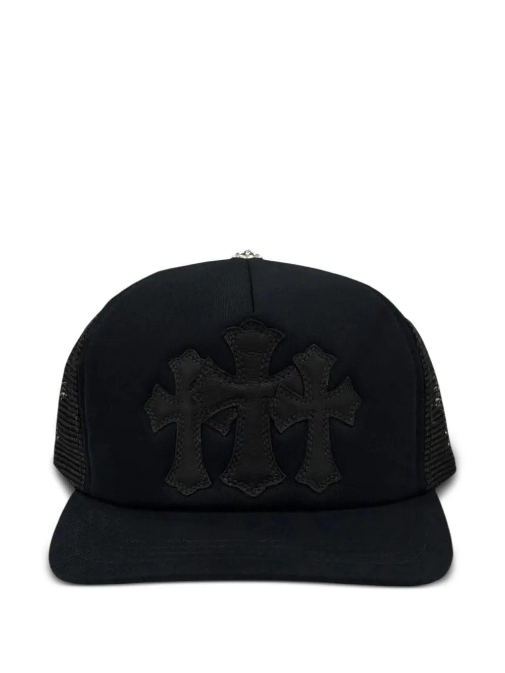 Chrome Hearts triple-cross trucker baseball cap - Nero