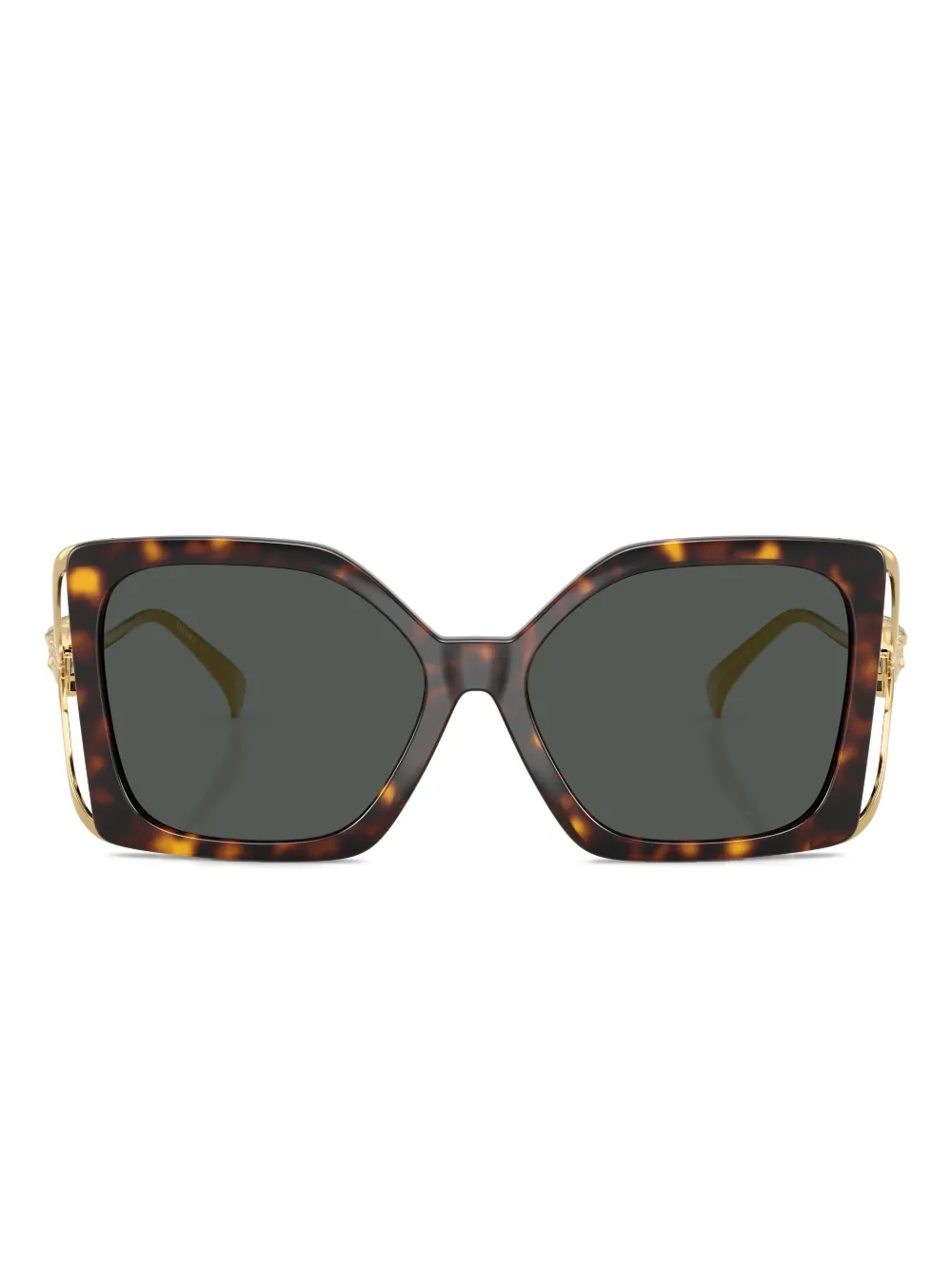 Versace Eyewear Occhiali da sole a farfalla - Marrone