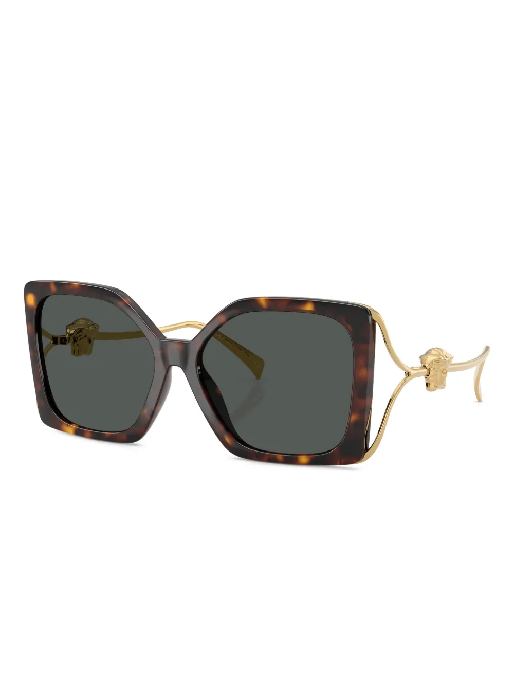 Versace Eyewear Zonnebril met vlinder montuur Bruin