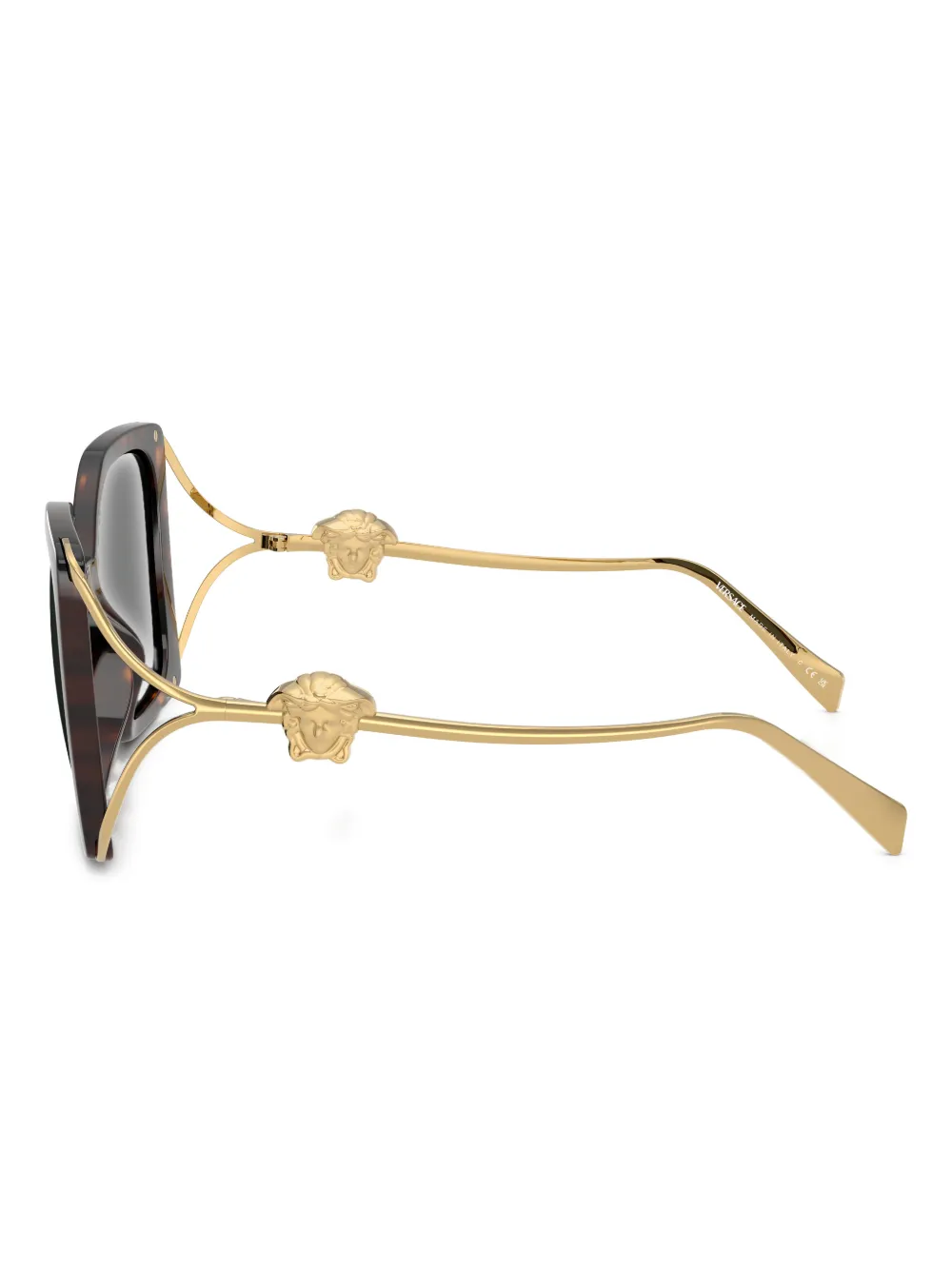 Versace Eyewear Zonnebril met vlinder montuur Bruin