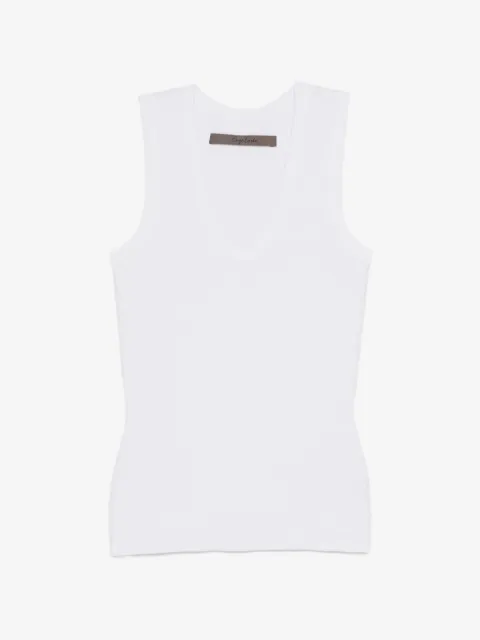 Enza Costa textured rib cotton tank top