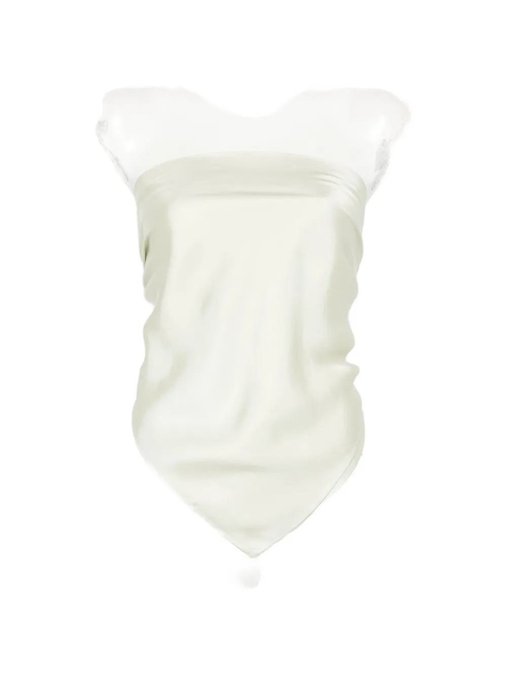 Enza Costa strapless scarf-hem top - Verde