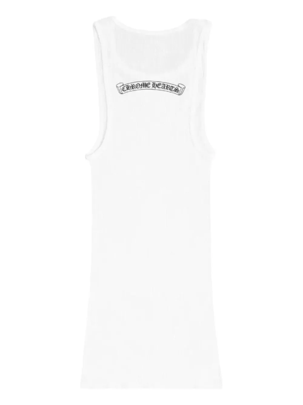 Chrome Hearts logo ribbed tank - Wit