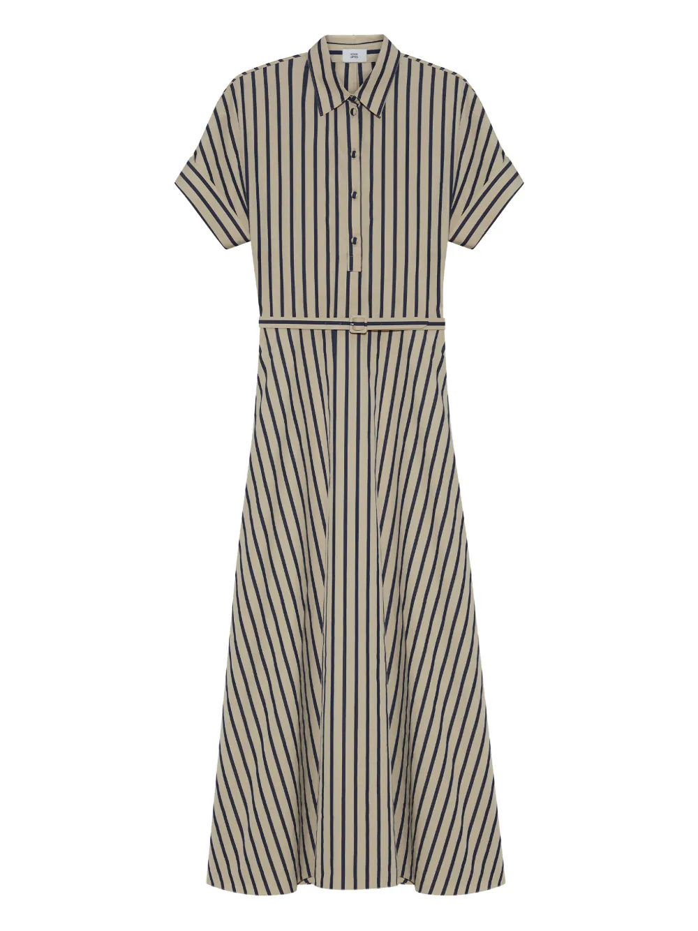 Adam Lippes Sadie striped poplin maxi dress - Toni neutri