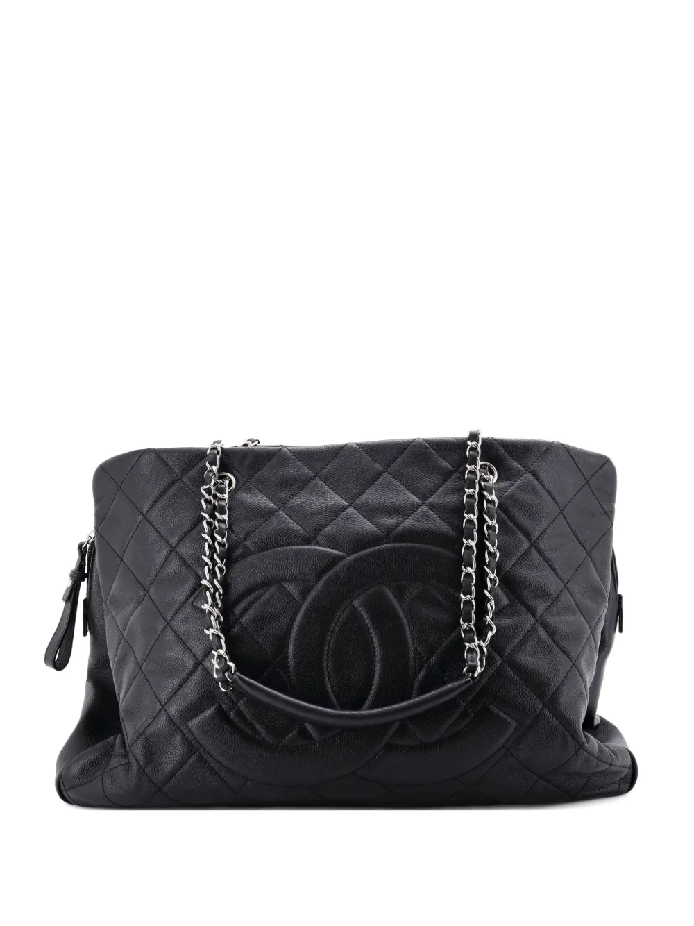 CHANEL Pre-Owned Timeless Classic Shopping Tote Quilted Caviar XL shoulder bag - Nero