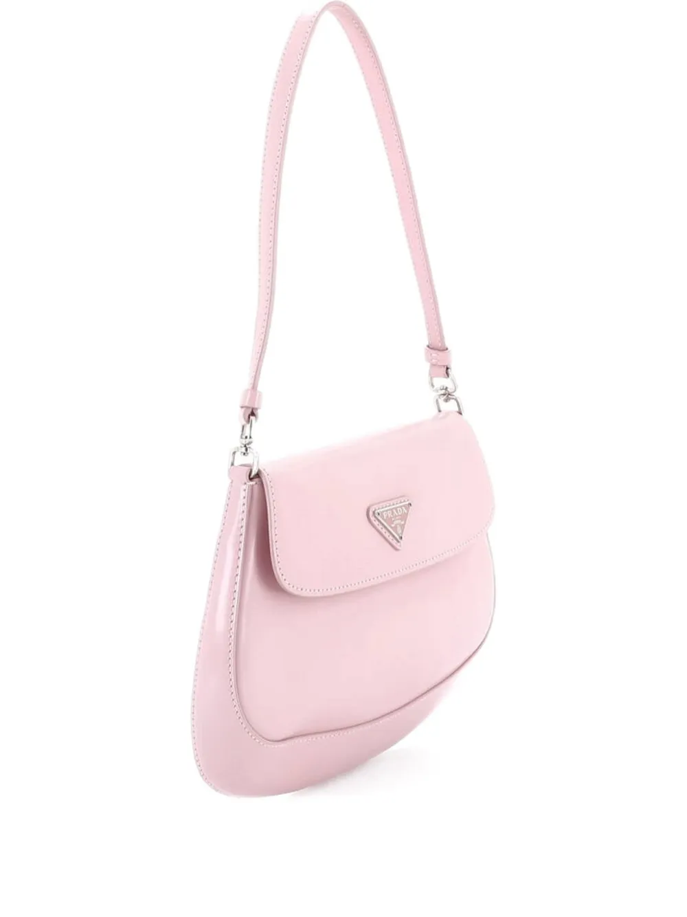 Prada Pre-Owned Cleo Flap Shoulder Bag Spazzolato Leather Small hobo bag - Rosa
