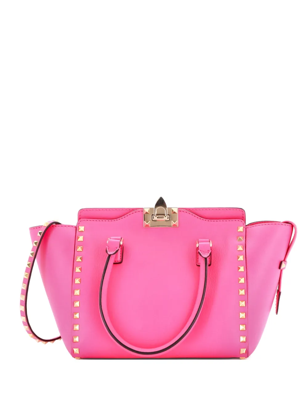 Valentino Garavani Pre-Owned Rockstud Rigid Leather Small tote bag - Rosa