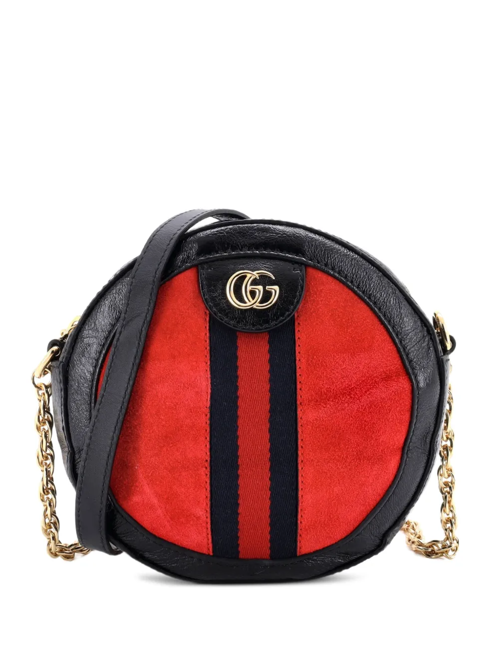 Gucci Pre-Owned Ophidia Round Shoulder Bag Suede Mini crossbody bag - Rot