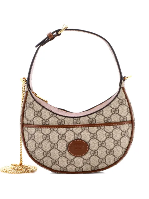Gucci Pre-Owned sac à main Half Moon en toile enduite GG à écusson GG format mini