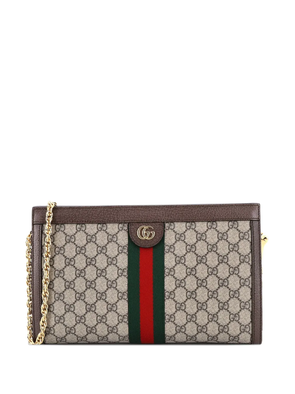 Gucci Pre-Owned Ophidia Chain GG Coated Canvas Medium shoulder bag - Marrone