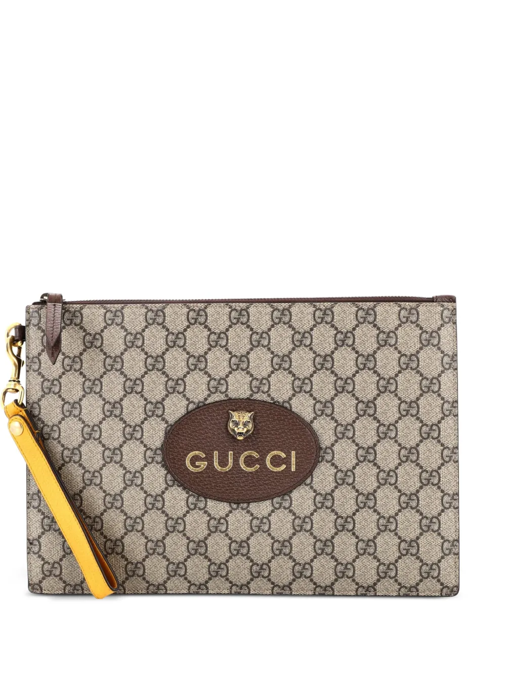 Gucci Pre-Owned Clutch Neo Vintage in tela cerata GG - Marrone