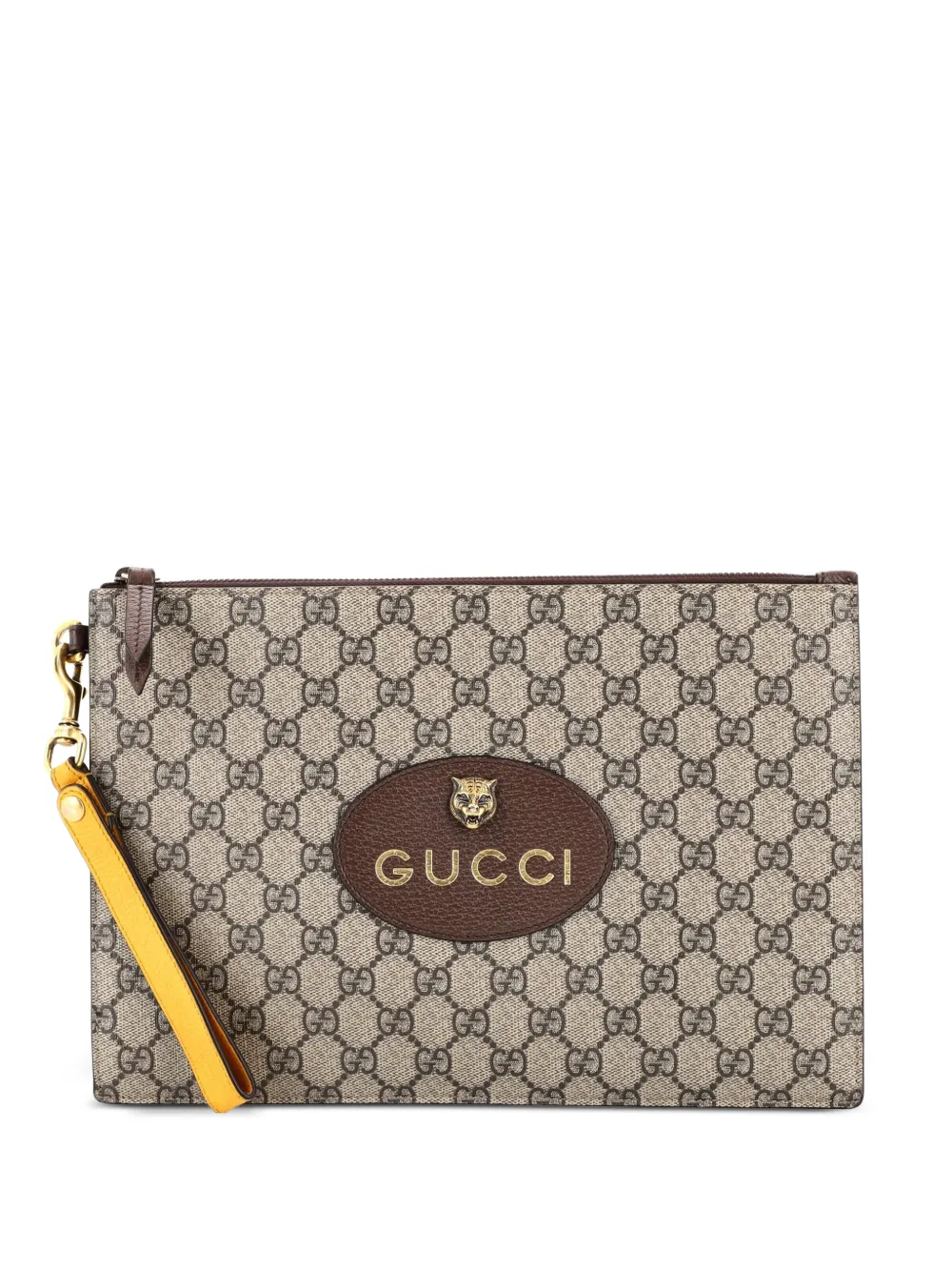 Gucci Pre-Owned Clutch Neo Vintage in tela cerata GG - Marrone