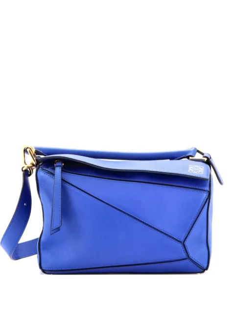 Loewe Pre-Owned bolsa satchel Puzzle pequeña de piel