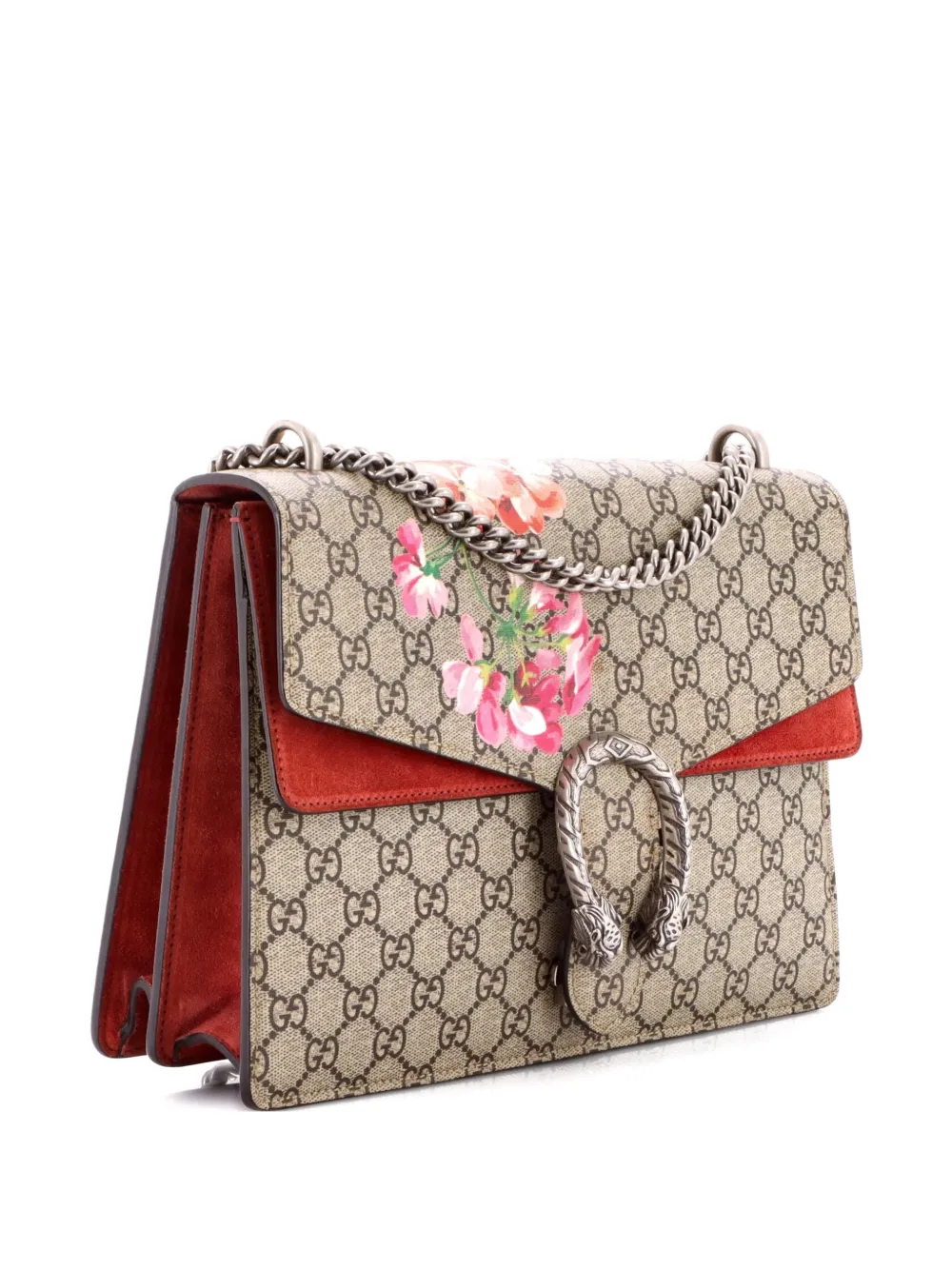 Gucci Pre-Owned Dionysus Bag Blooms Print GG Coated Canvas Medium shoulder bag - Marrone