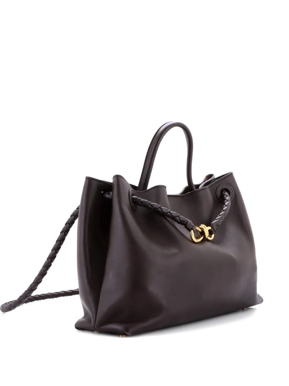 Bottega Veneta Pre-Owned Andiamo Top Handle Bag Leather Medium satchel - Marrone