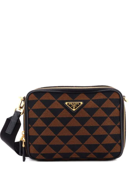 Prada Pre-Owned Symbole Zip Around Shoulder Bag Jacquard crossbody bag