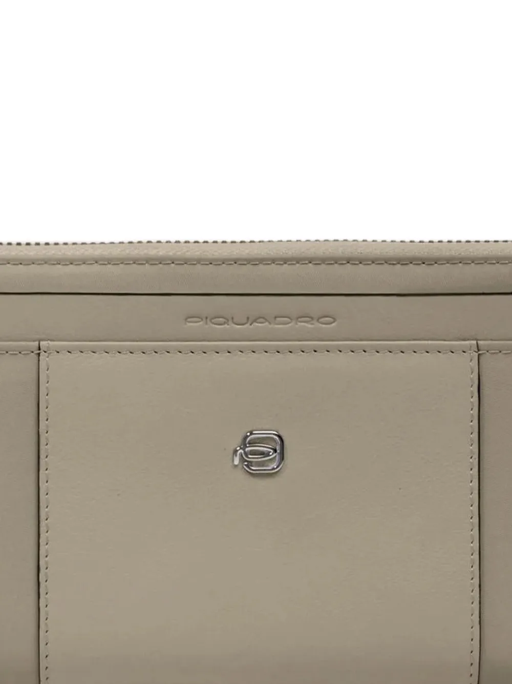 PIQUADRO Portemonnee met logoplakkaat Beige