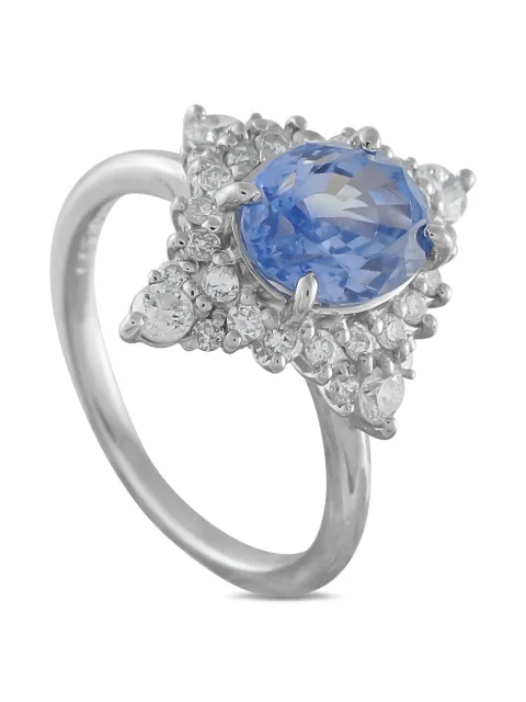 LB Exclusive diamond and sapphire ring