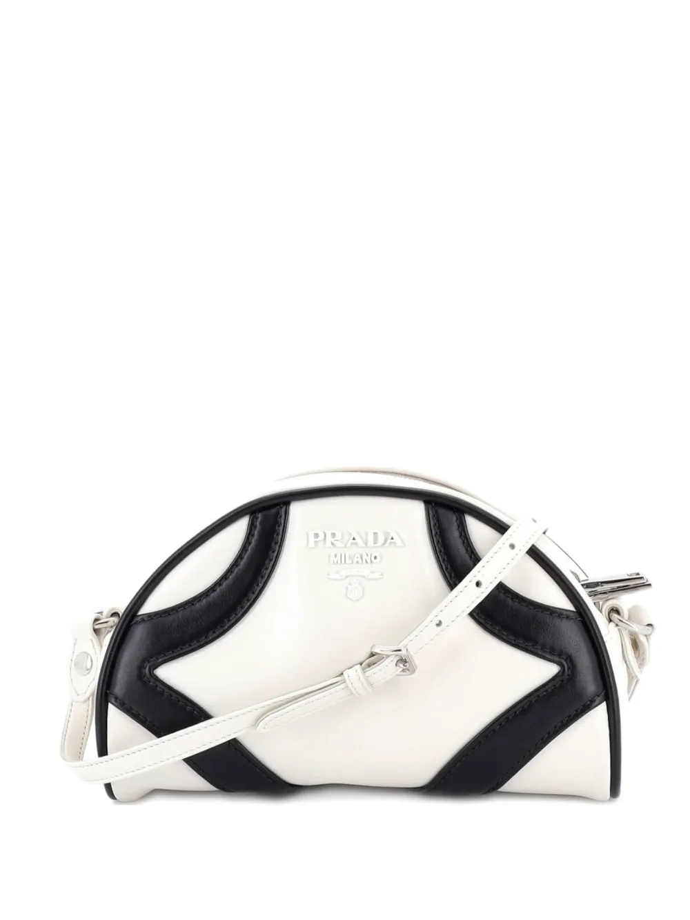 Prada Pre-Owned Borsa a tracolla Bowling piccola in pelle di vitello - Bianco