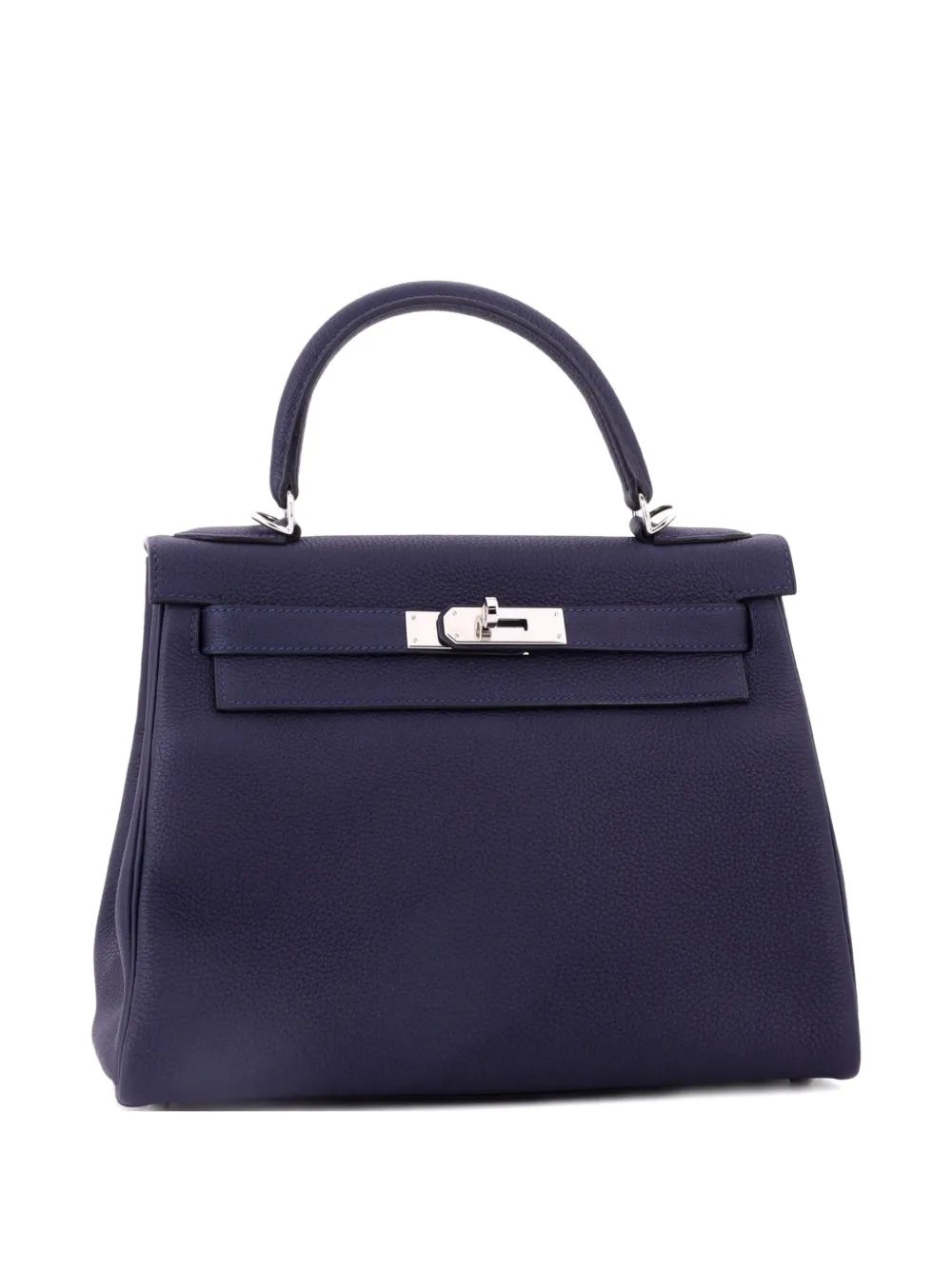 Hermès Pre-Owned Kelly Handbag Blue Togo with Palladium Hardware 28 satchel
