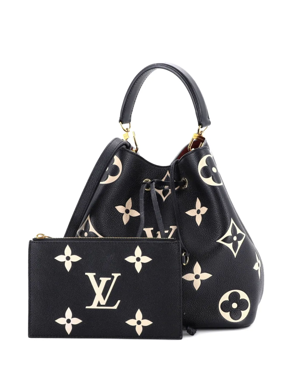 Louis Vuitton Pre-Owned NeoNoe Handbag Bicolor Monogram Empreinte Giant MM bucket bag - Black