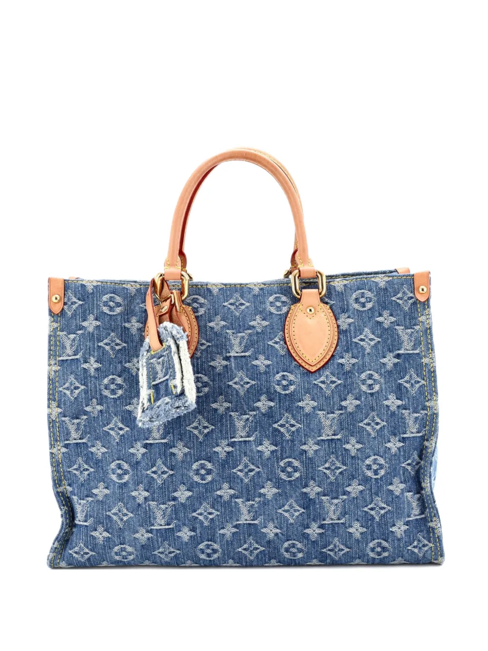 Louis Vuitton Pre-Owned OnTheGo Monogram Denim MM tote bag - Blu