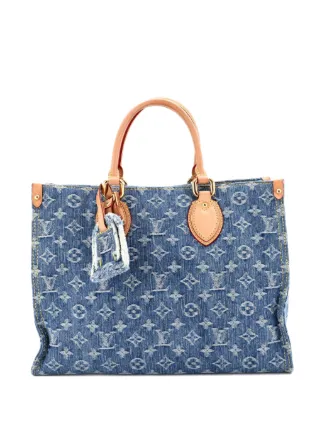 LOUIS VUITTON トートバッグ Louis Vuitton Pre-Owned オンザゴーモノグラム デニム MM トート