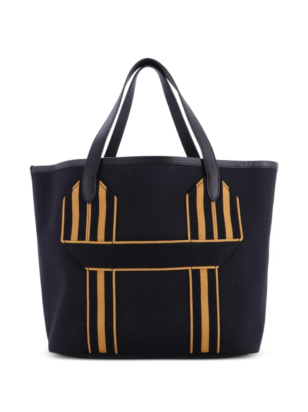 Hermès Pre-Owned Pursangle Canvas with Leather tote bag | Black | Image 1