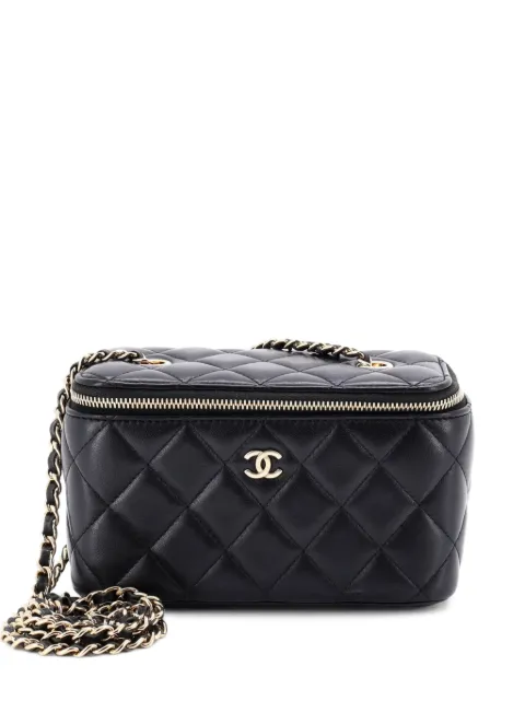 CHANEL Pre-Owned Classic Vanity Case with Chain Quilted Lambskin Small clutch bag