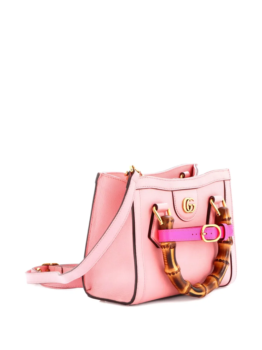  Gucci Pre-owned Mini Sac à Bandoulière Diana Nm à Anse En Bambou - Rose 
