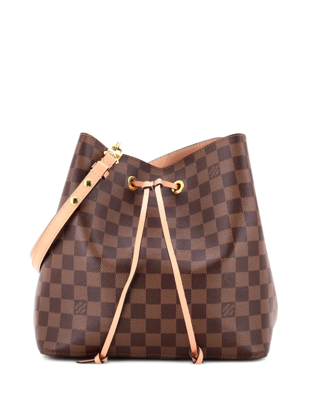 Louis Vuitton Pre-Owned NeoNoe Handbag Damier with Leather MM bucket bag - Marrone
