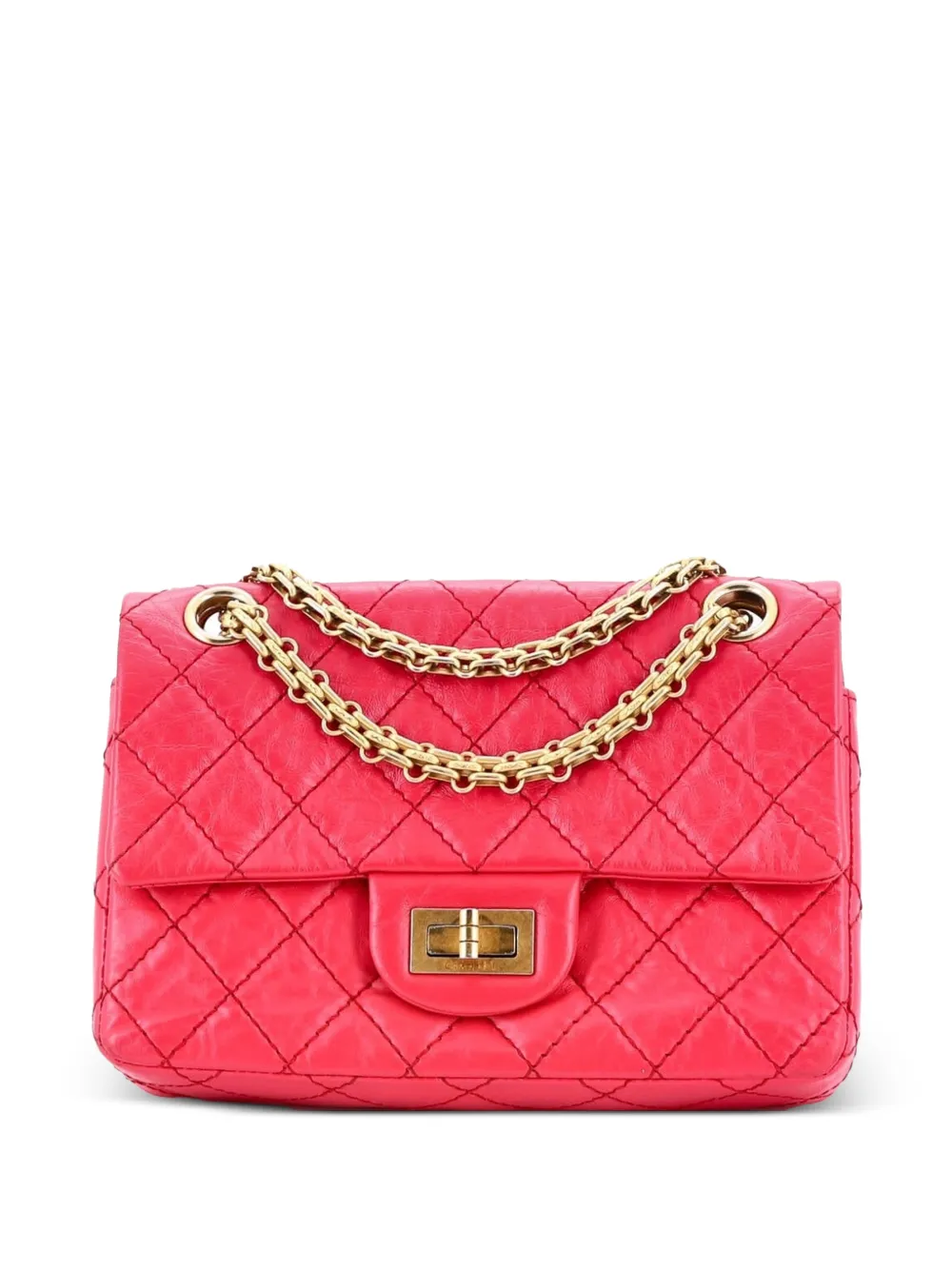 CHANEL Pre-Owned Reissue 2.55 Flap Bag Quilted Aged Calfskin Mini crossbody bag - Rosa