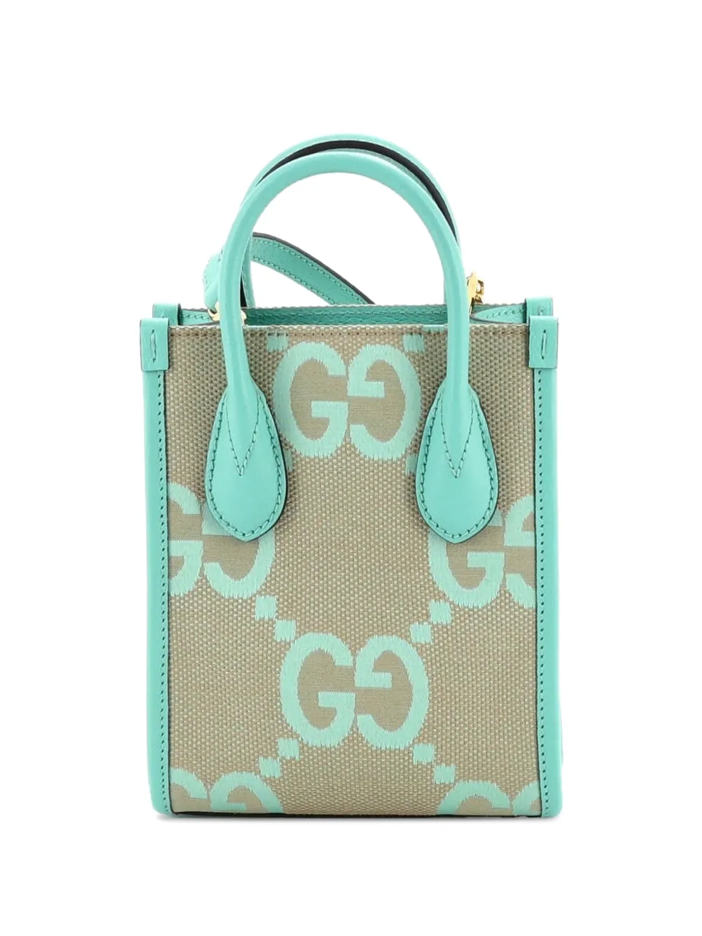 Gucci Pre-Owned Vertical Tote Jumbo GG Canvas Mini crossbody bag - Verde