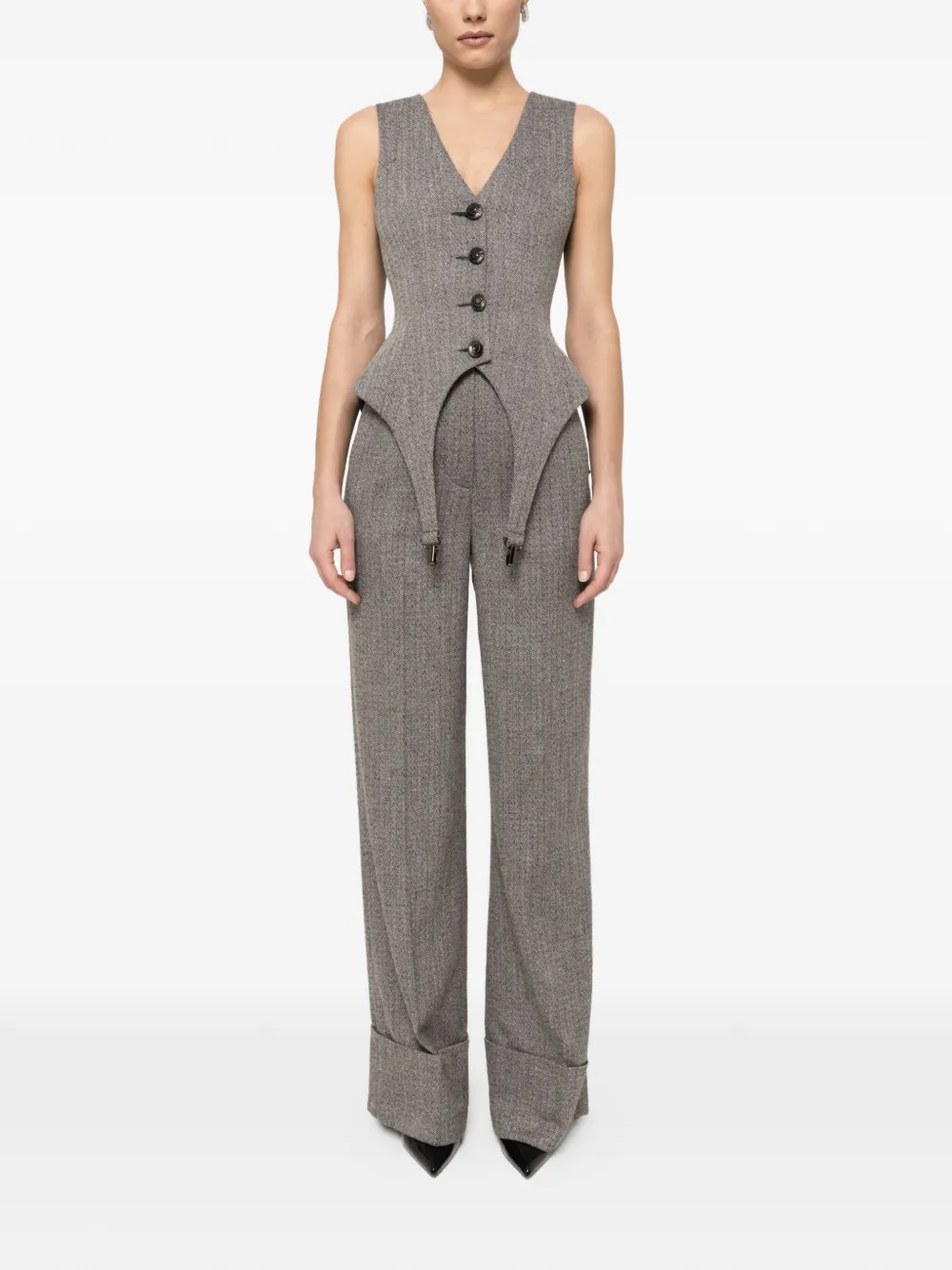 NISSA button single-breasted vest | Vests & Tank Tops | Image 2