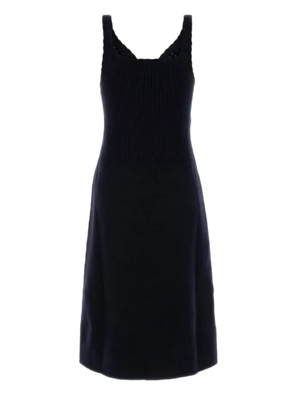 Miu Miu Knitted Midi Dress | Blue | FARFETCH