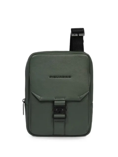 PIQUADRO buckle-fastening leather messenger bag