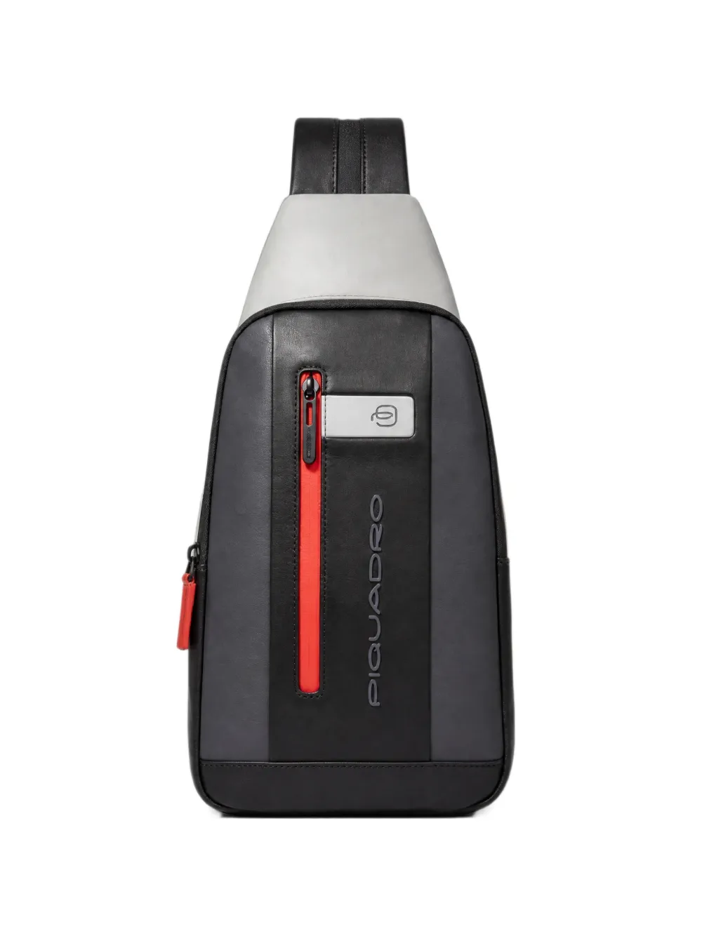 PIQUADRO logo-print leather backpack - Schwarz