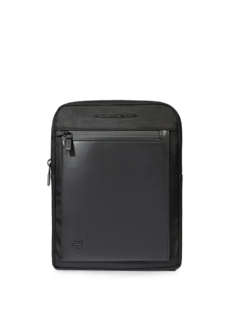 PIQUADRO logo-plaque panelled backpack