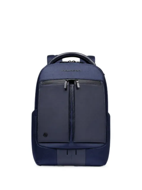 PIQUADRO logo-plaque panelled backpack