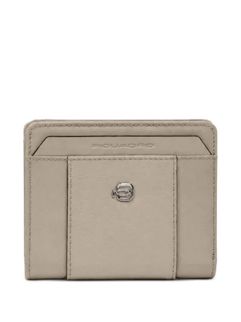 PIQUADRO logo-plaque leather wallet
