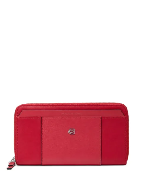 PIQUADRO logo-plaque zip-around wallet