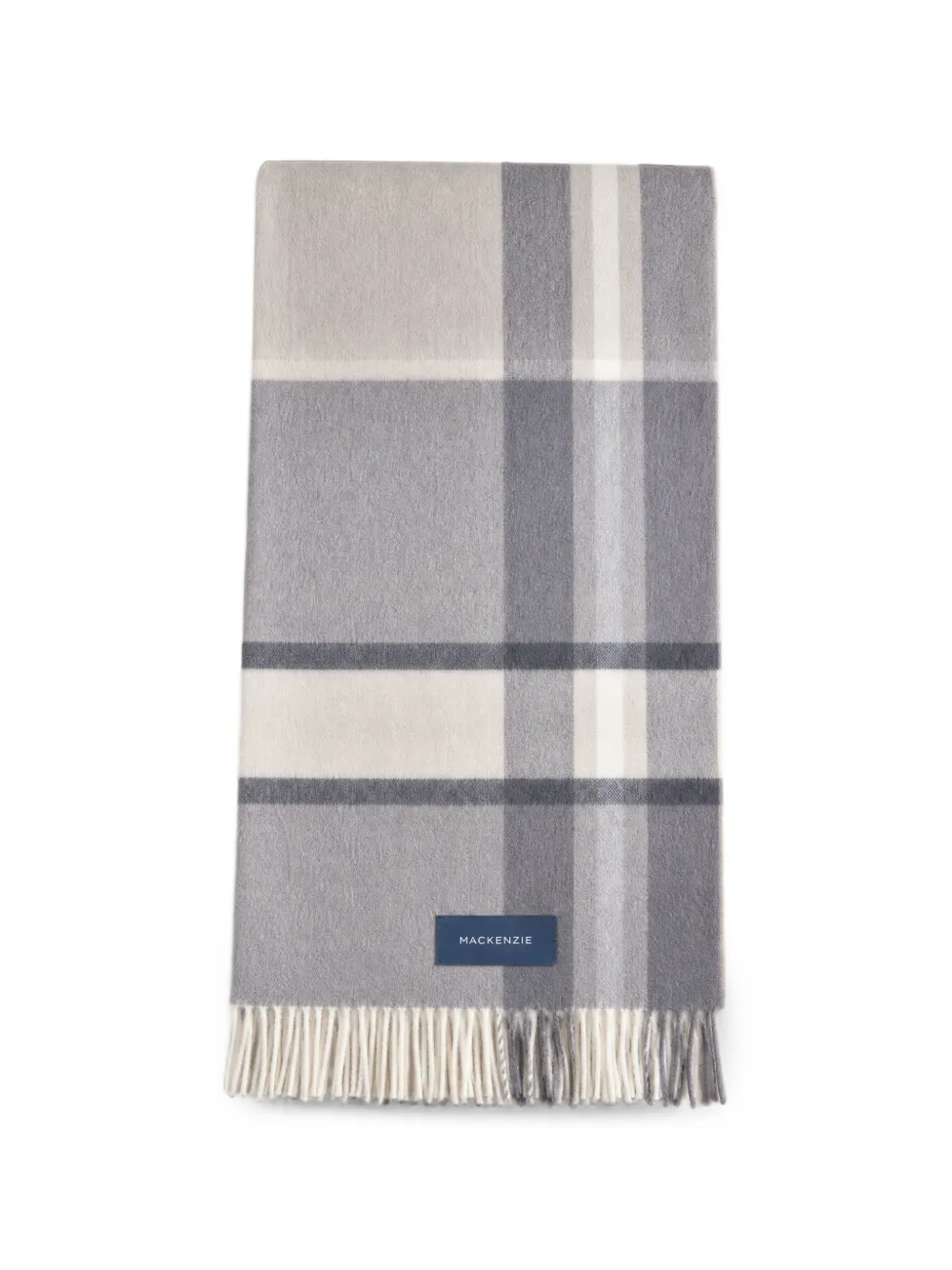 PIQUADRO check fringed scarf - Grau