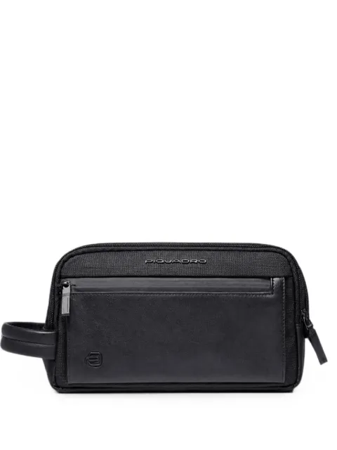 PIQUADRO logo-plaque wash bag