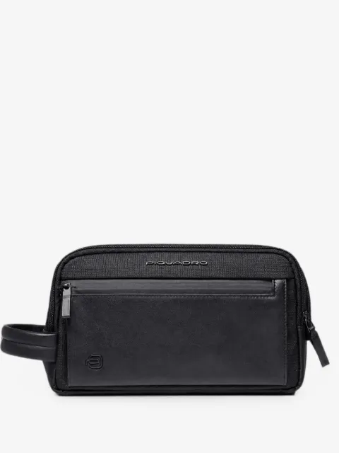 PIQUADRO logo-plaque wash bag
