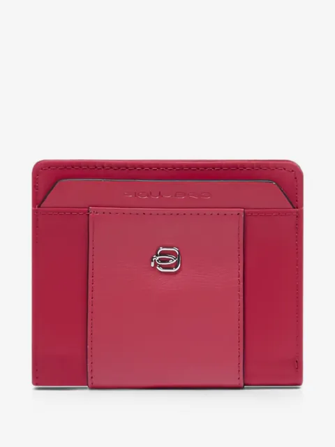 PIQUADRO logo-plaque leather card holder