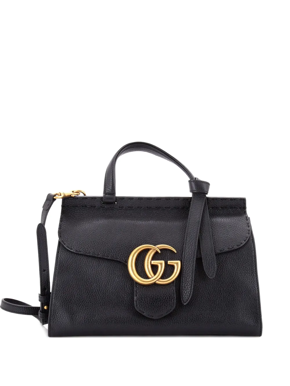 Gucci Pre-Owned Borsa a tracolla GG Marmont piccola in pelle - Nero