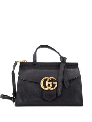 Gucci Pre-Owned GGマーモント トップハンドル バッグ レザー スモール
