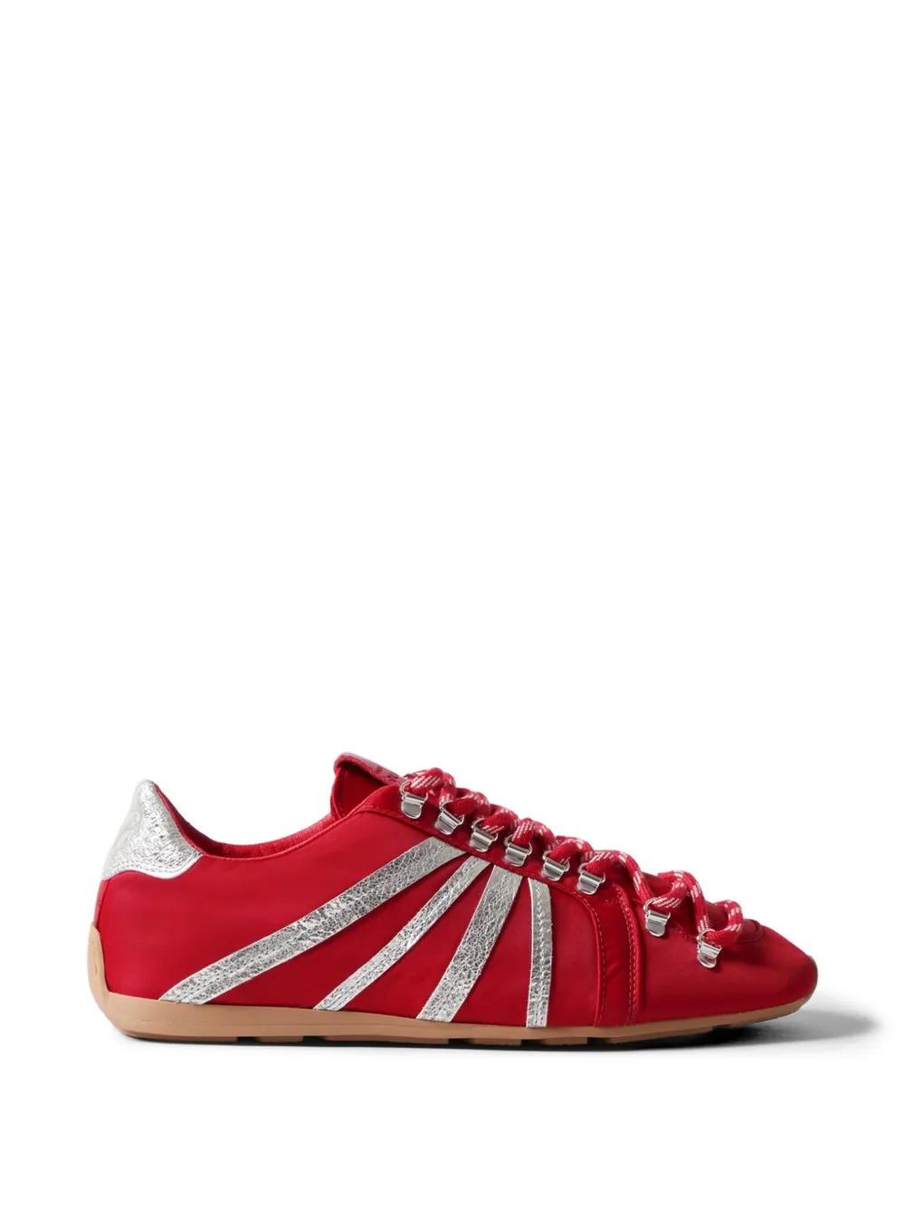 Claudie Pierlot Swing striped lace-up sneakers - Rosso