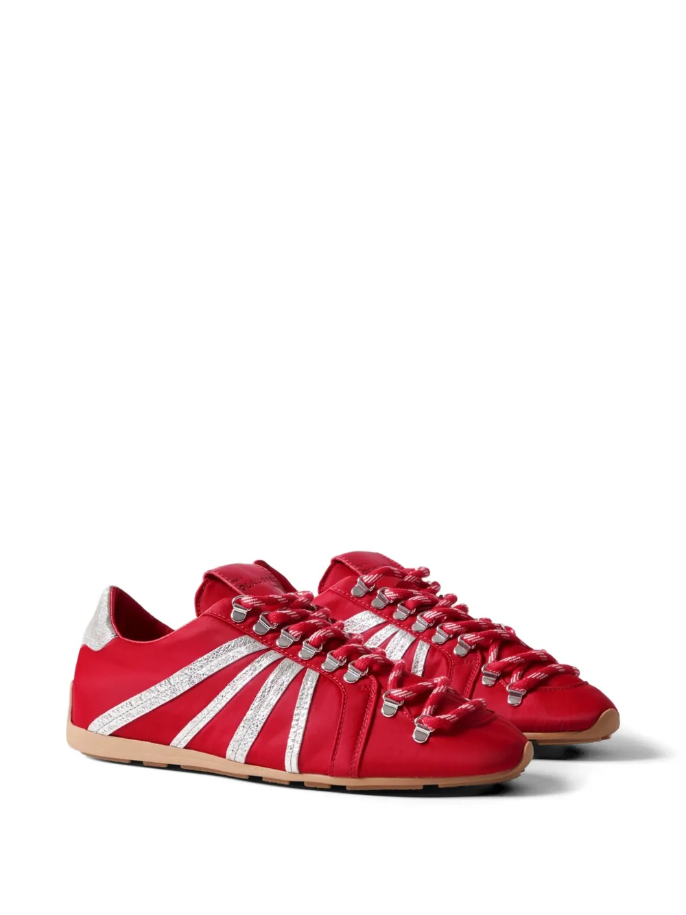 Claudie Pierlot Swing gestreepte sneakers Rood