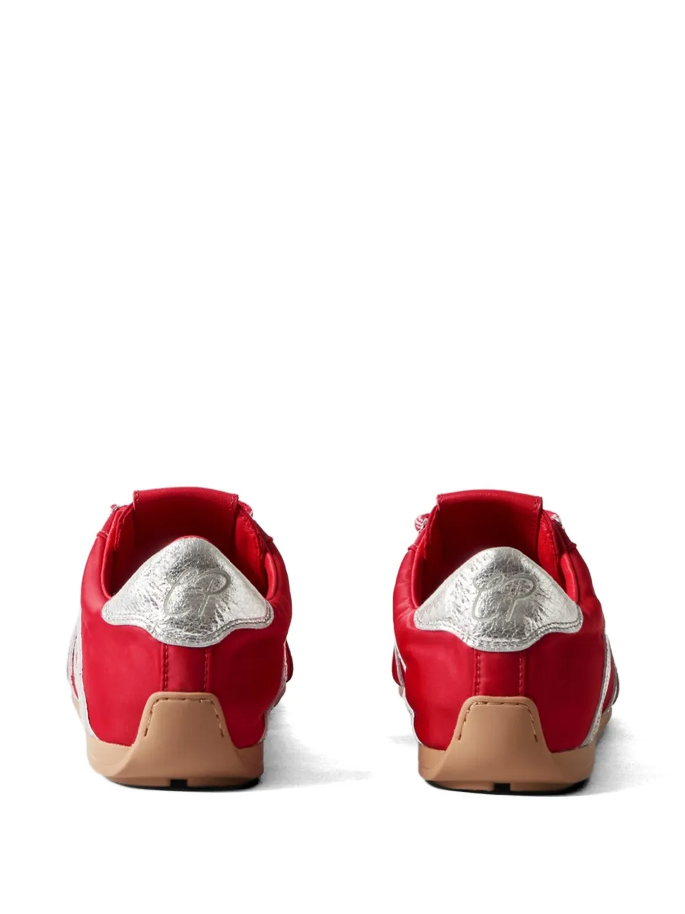 Claudie Pierlot Swing gestreepte sneakers Rood